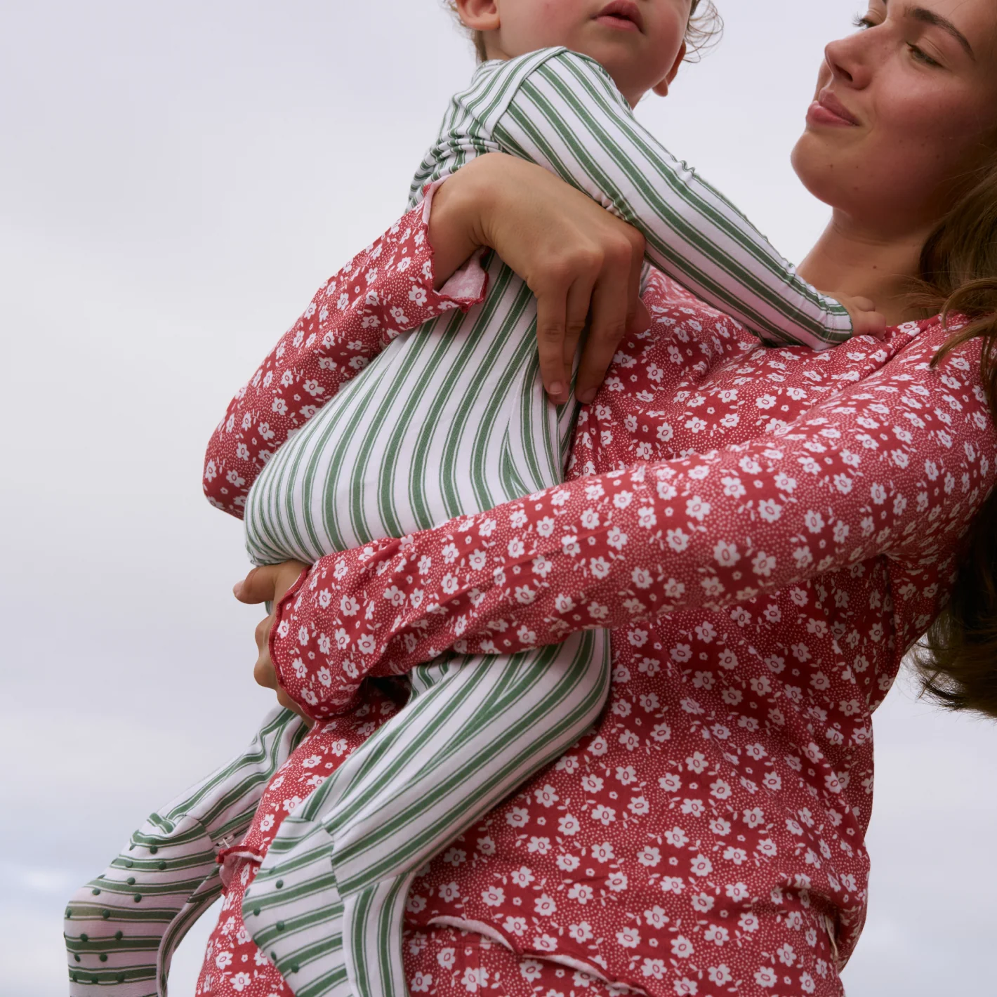 baby boxwood ticking stripe pima footie - Image 2