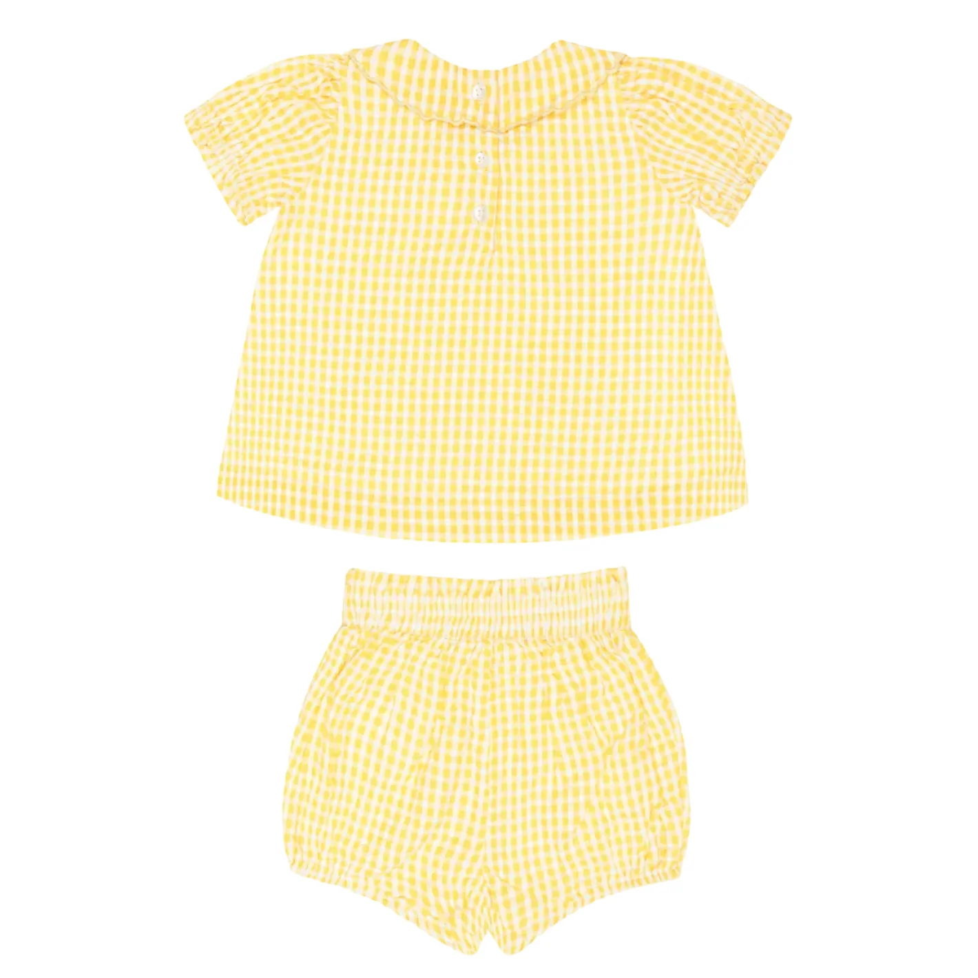 baby girls soleil gingham puff sleeve top and bloomer set - Image 7