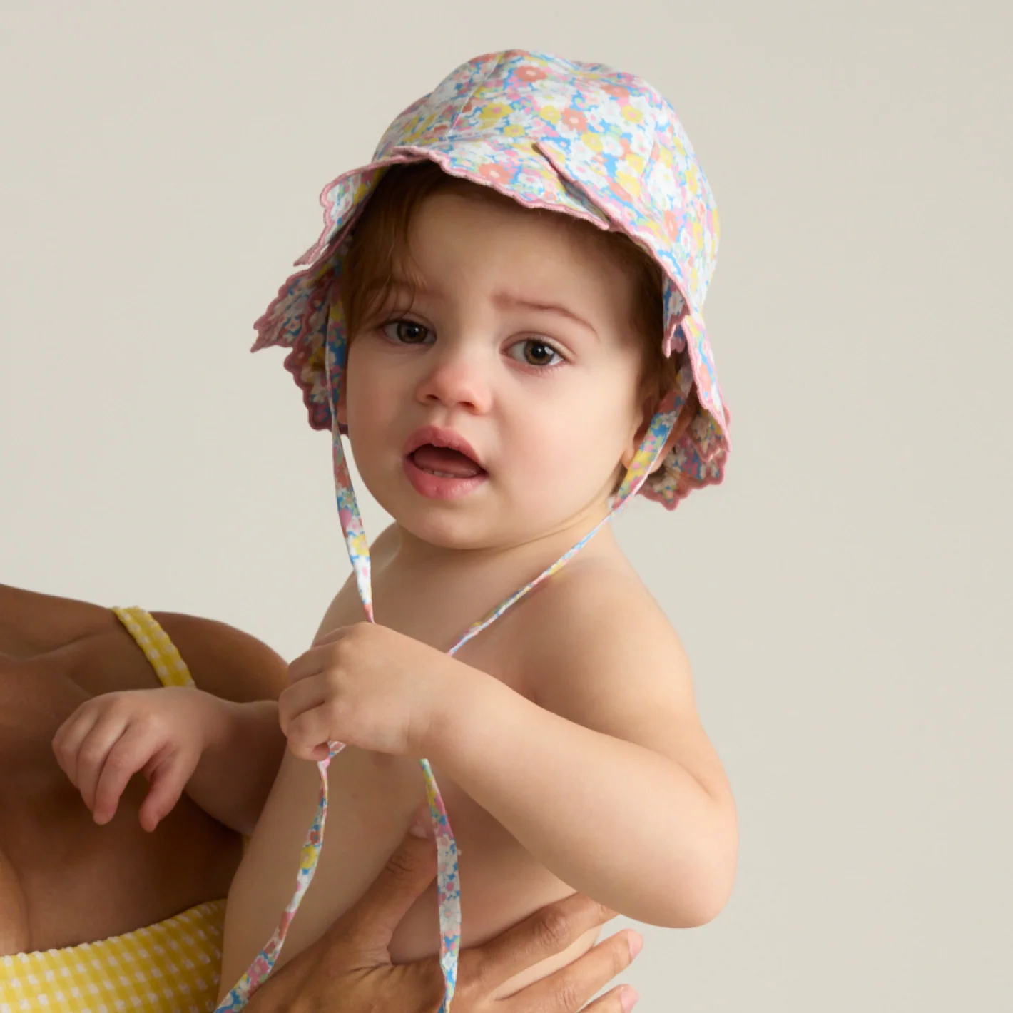 baby jasmine blossom scalloped sun hat - Image 2