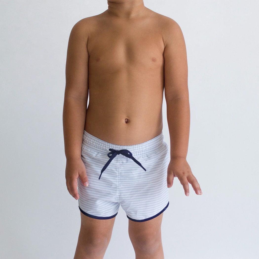 boys powder blue stripe boardie - Image 4