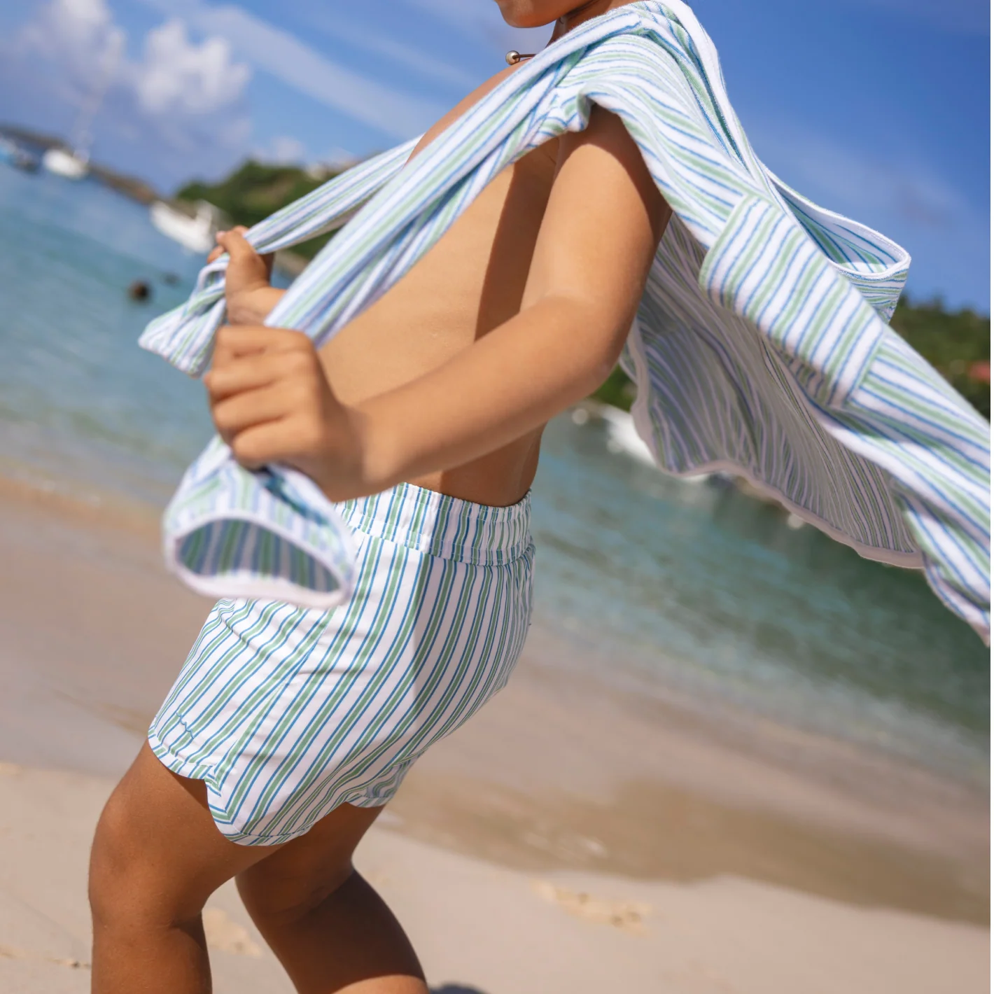 boys tamarin stripe boardie - Image 6
