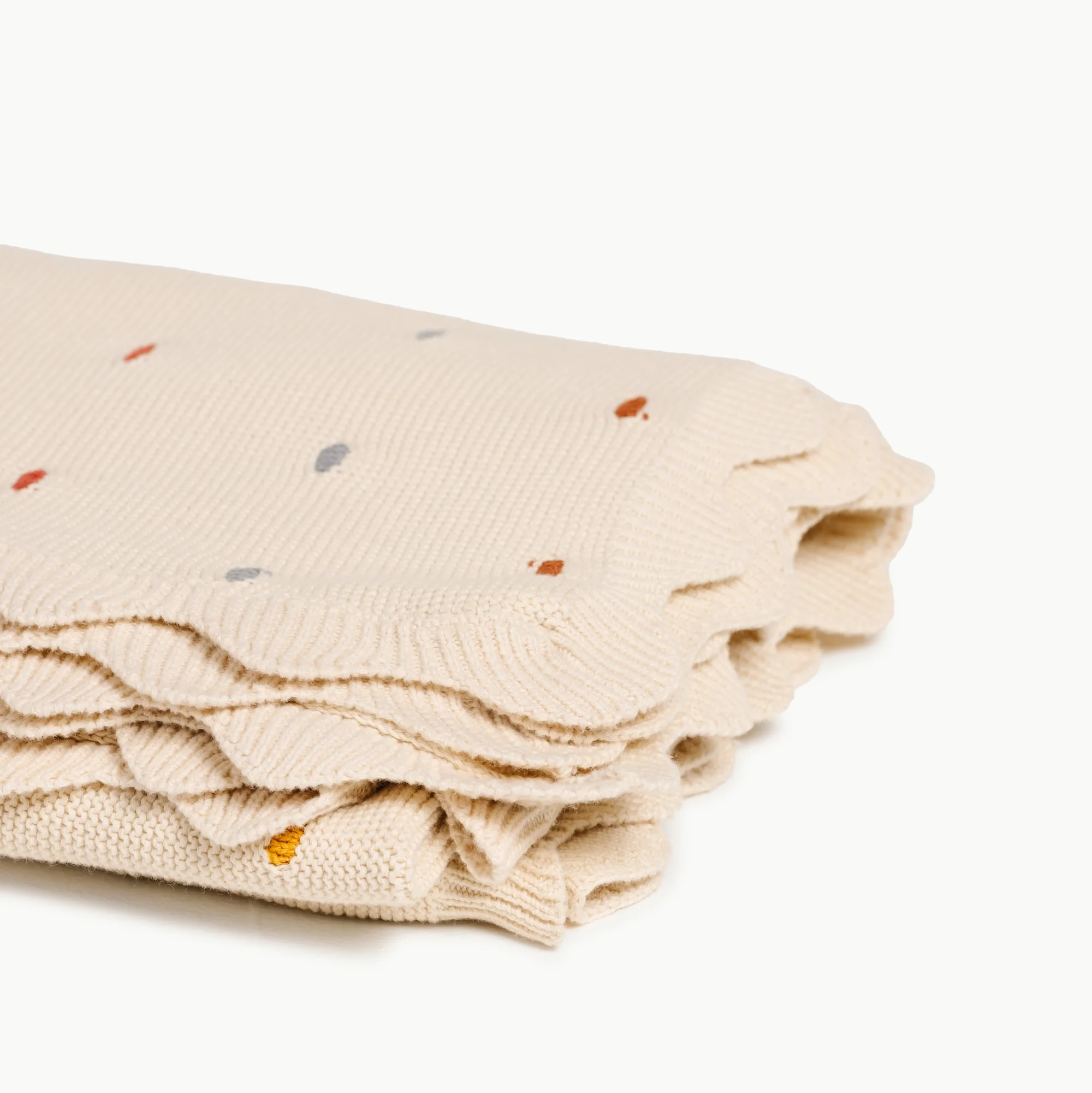 Dotted Scallop Knit Throw - Image 5