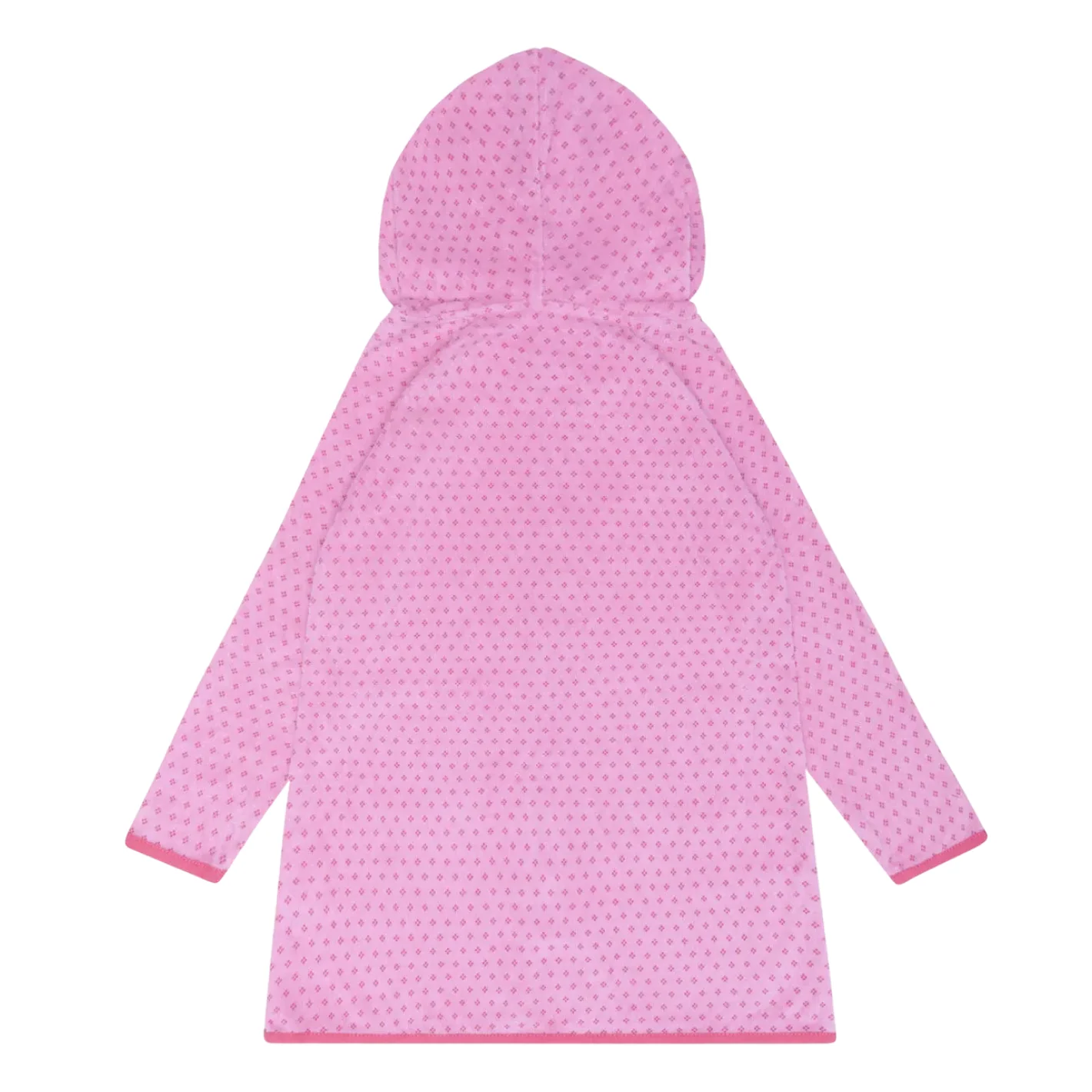 girls blush dot french terry hooded zipper coverup - Image 3