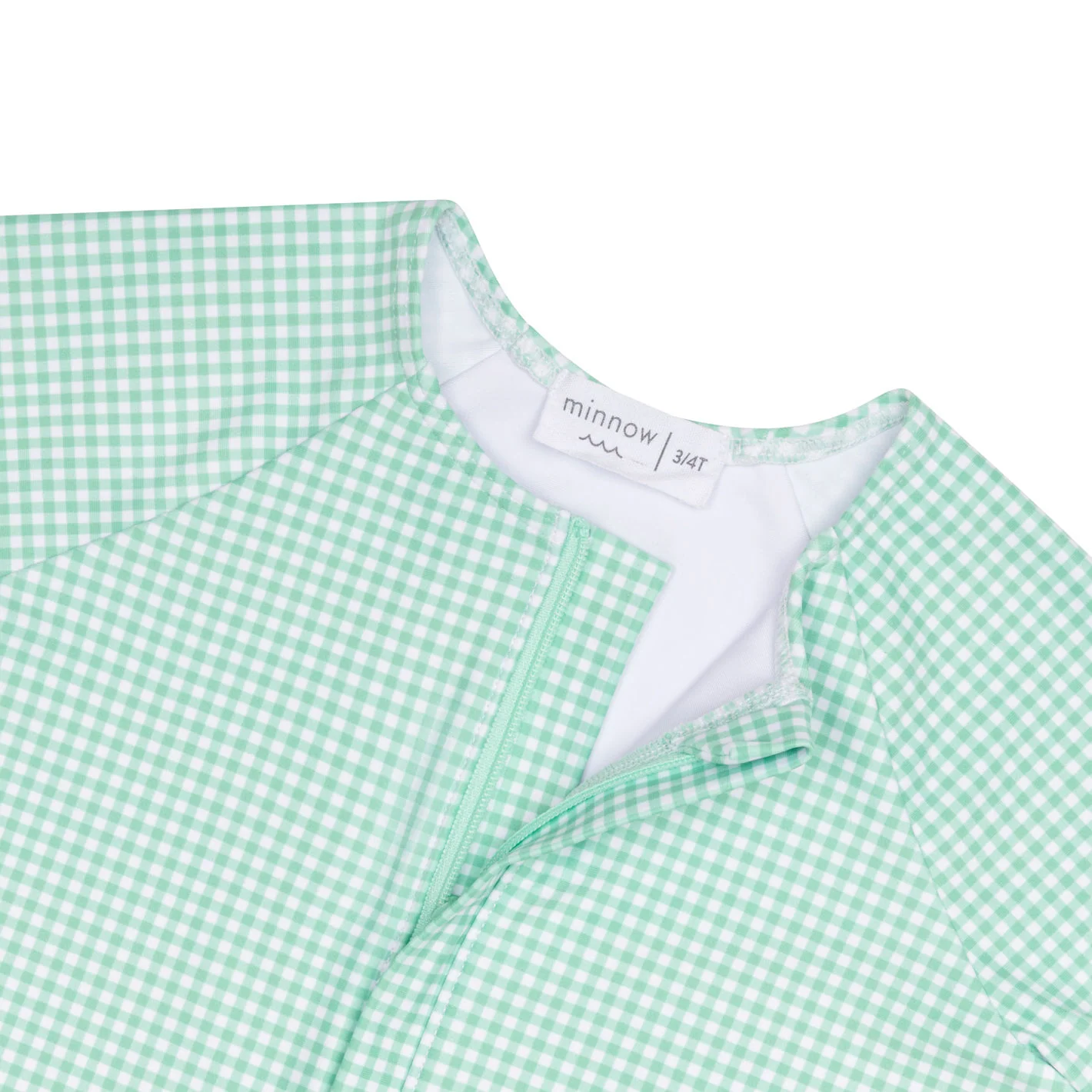 girls gustavia gingham front zip rashguard one piece - Image 7