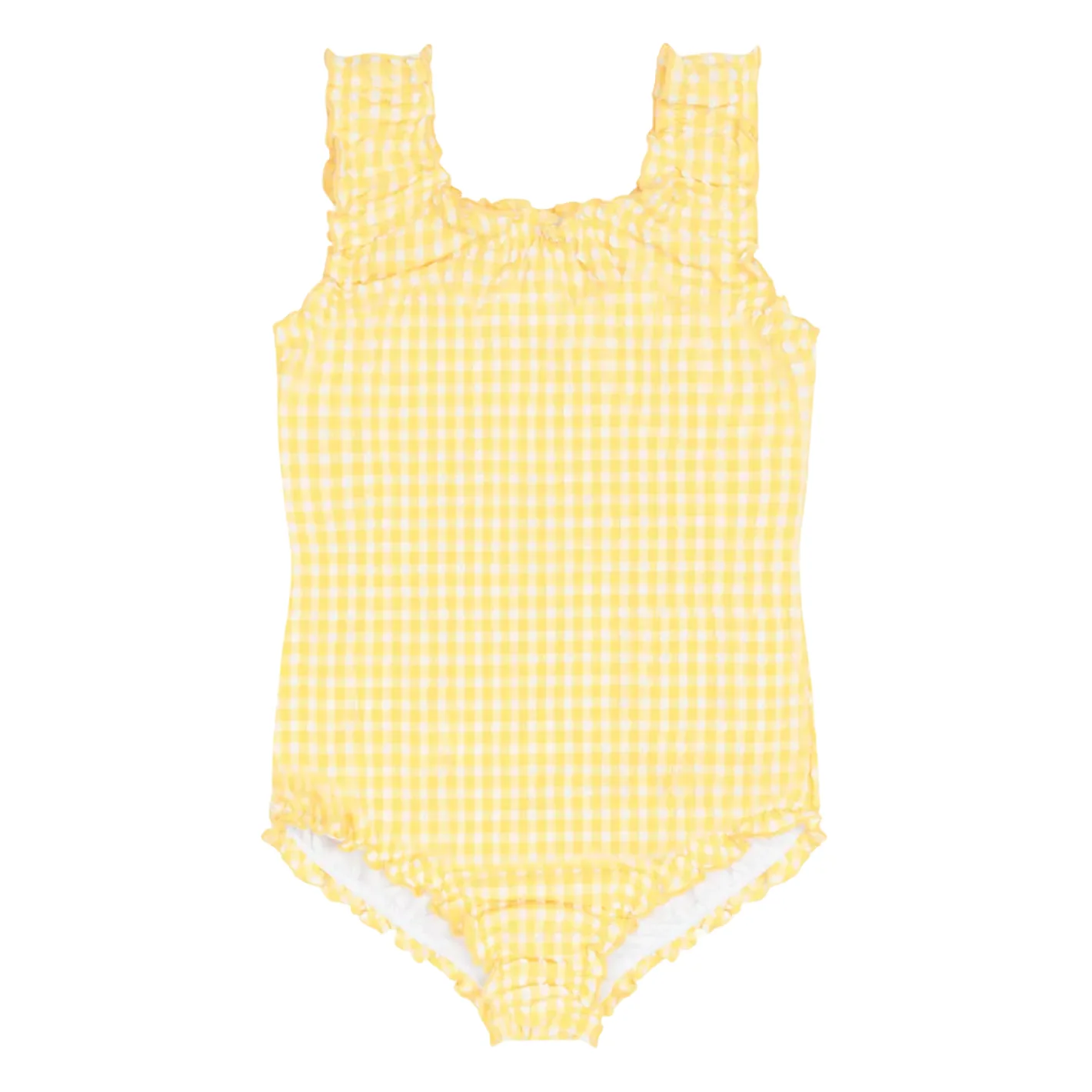 girls soleil gingham scoop neck one piece