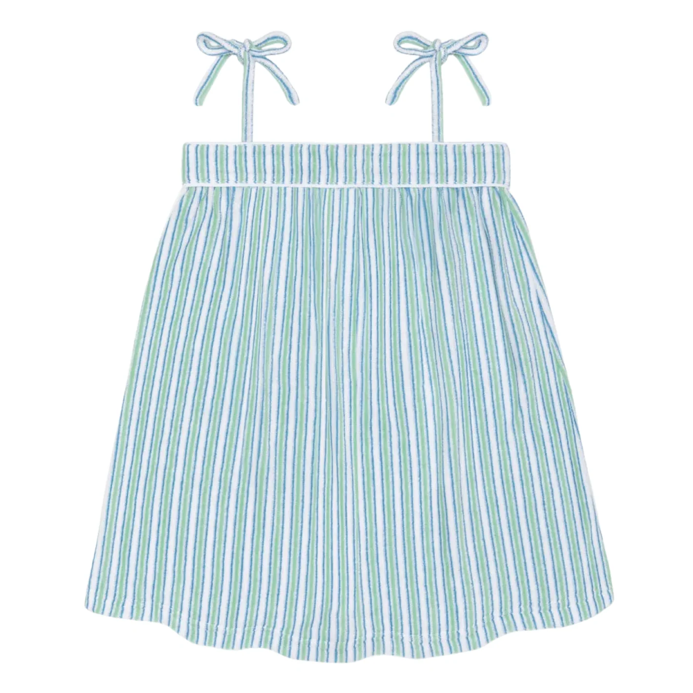 girls tamarin stripe french terry tie-strap dress
