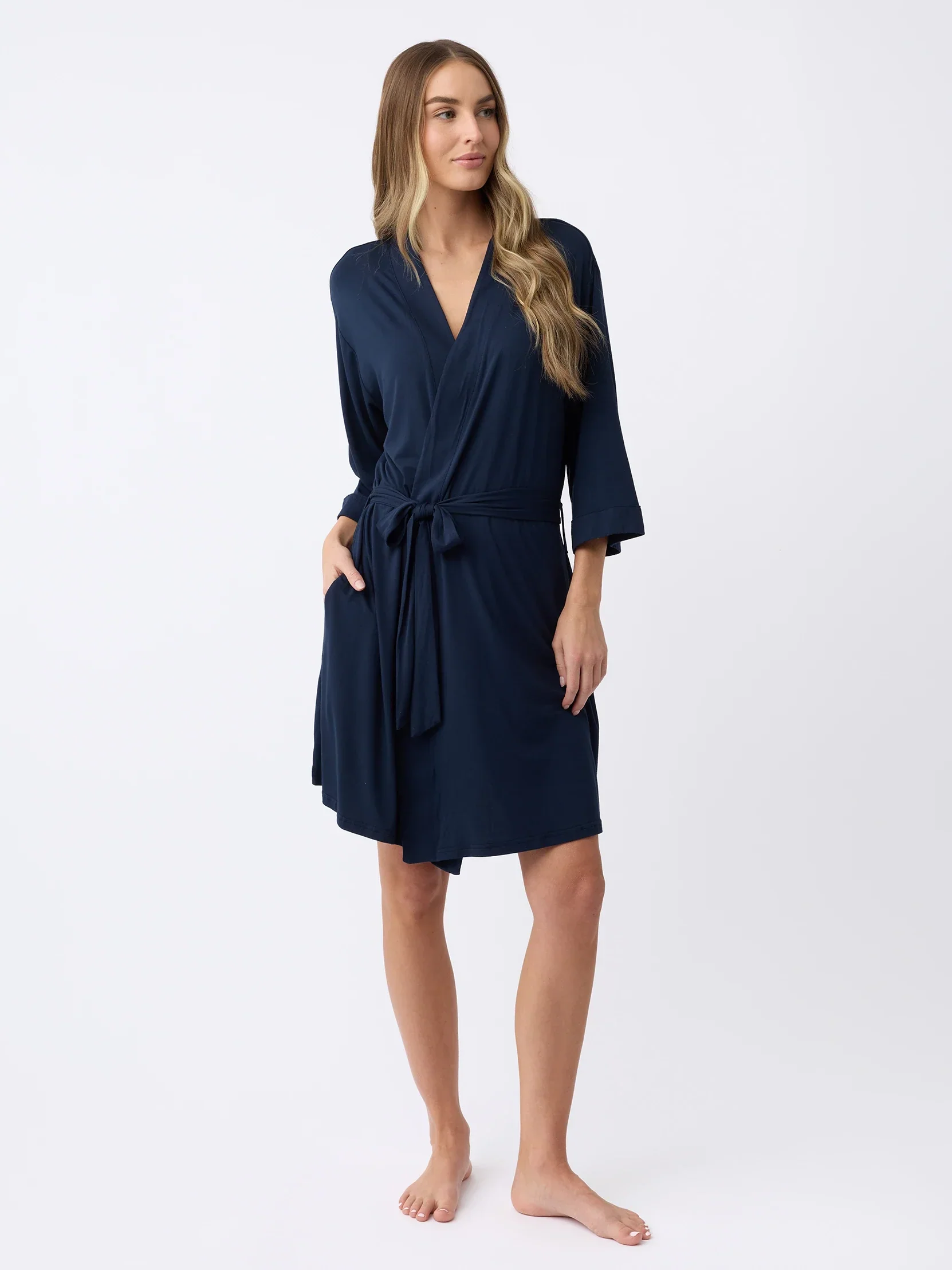 Women's Bamboo Stretch-Knit Kimono Robe - Image 12