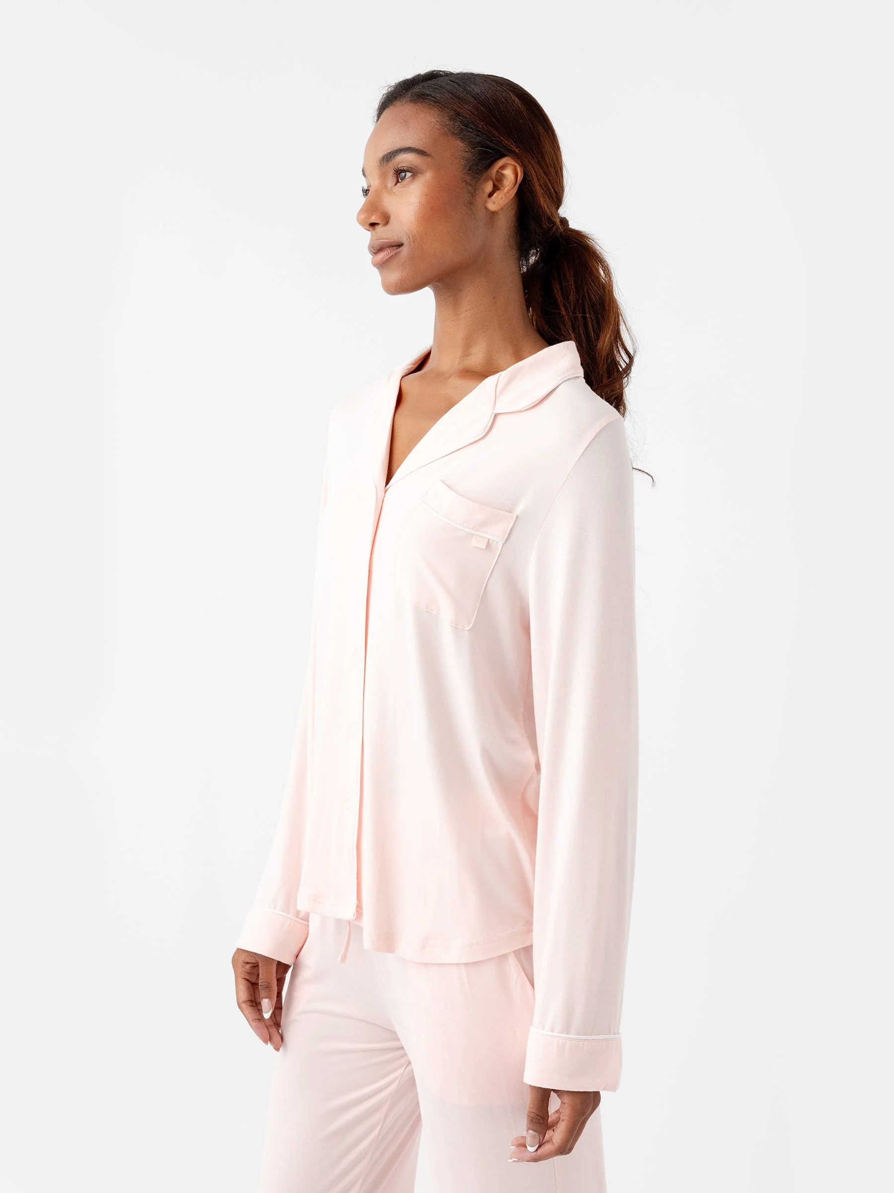 Women's Bamboo Stretch-Knit Long Sleeve Pajama Set - Image 10
