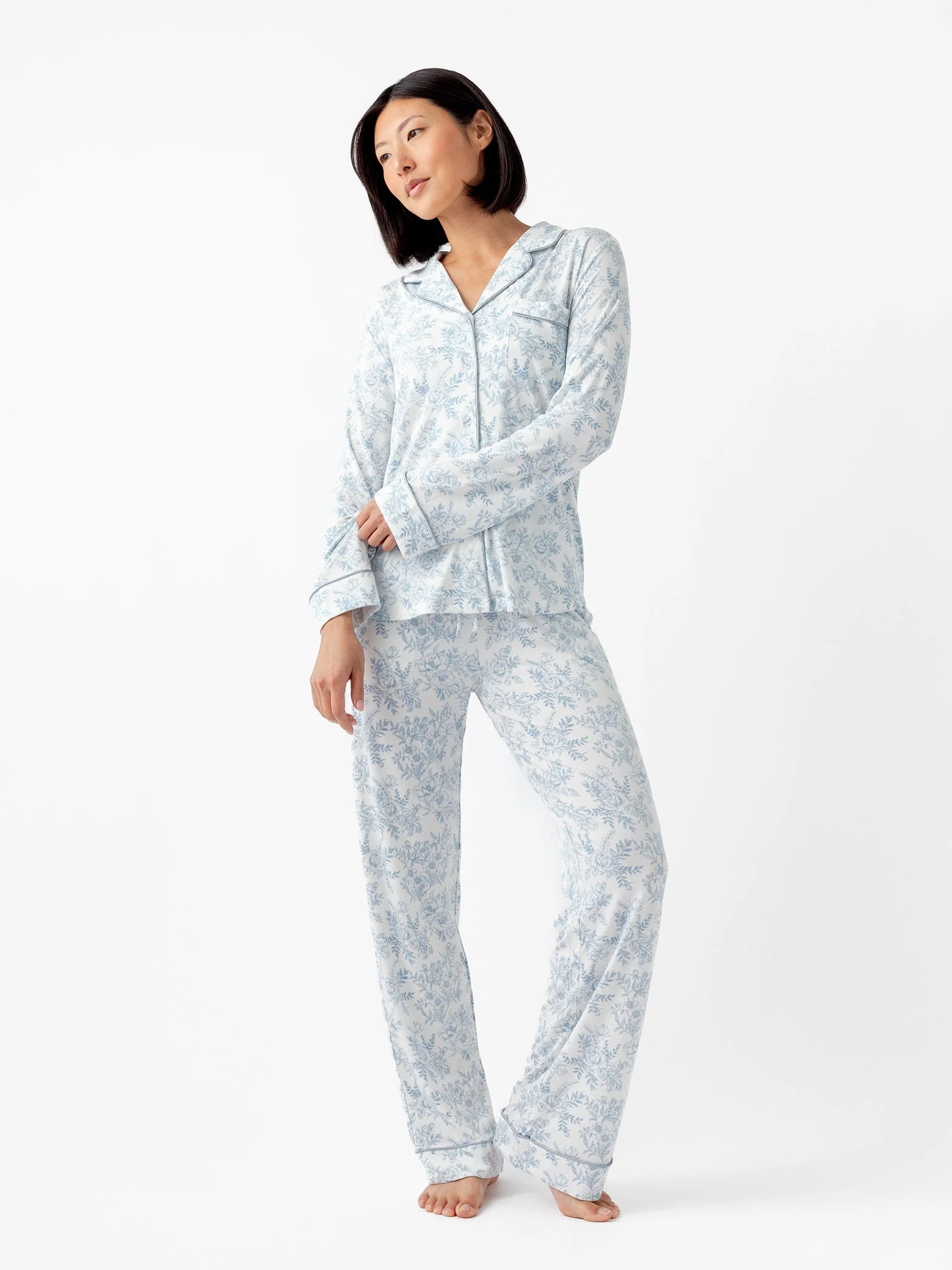 Women's Bamboo Stretch-Knit Long Sleeve Pajama Set - Image 15