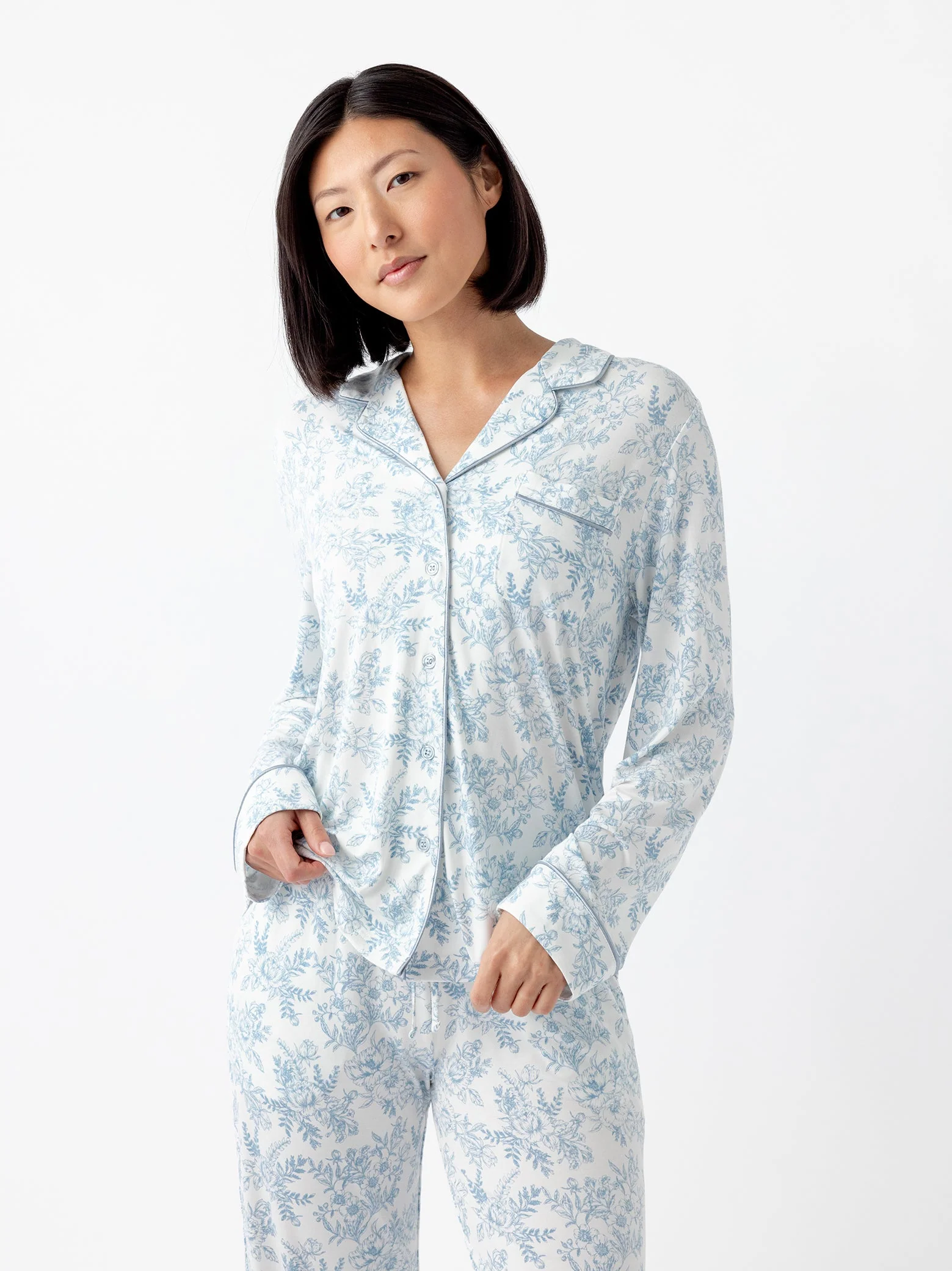 Women's Bamboo Stretch-Knit Long Sleeve Pajama Set - Image 19