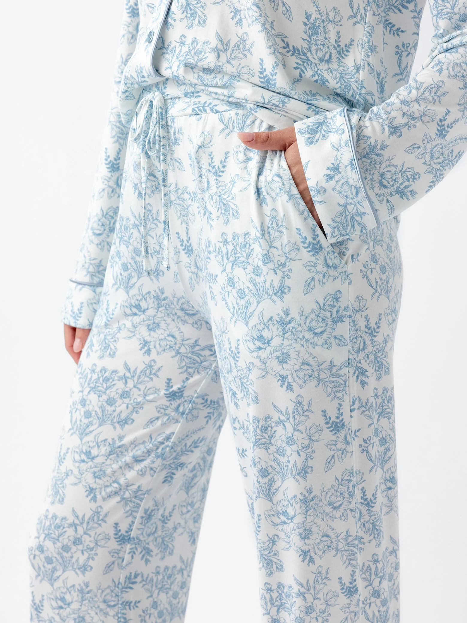 Women's Bamboo Stretch-Knit Long Sleeve Pajama Set - Image 21