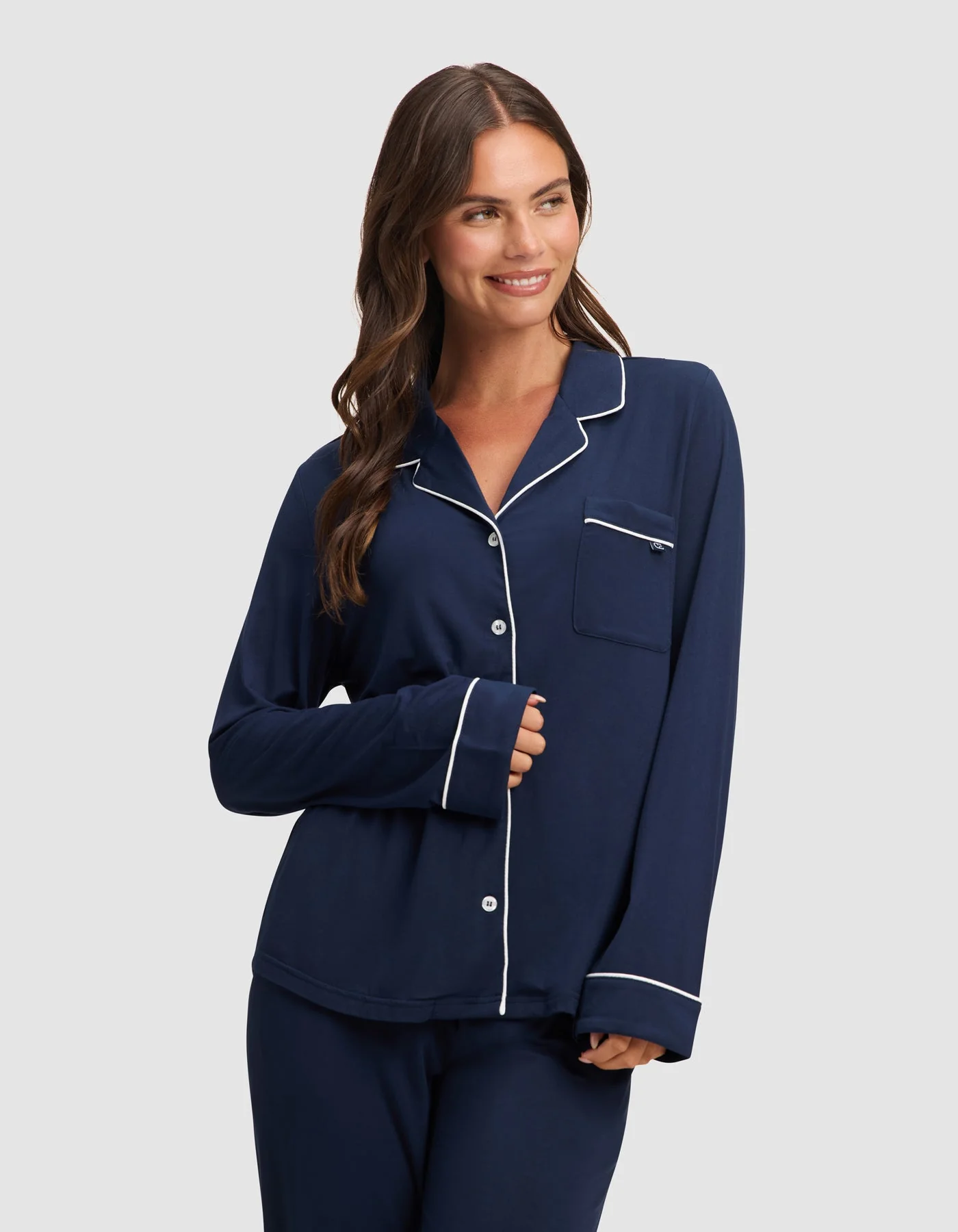 Women's Bamboo Stretch-Knit Long Sleeve Pajama Set - Image 5