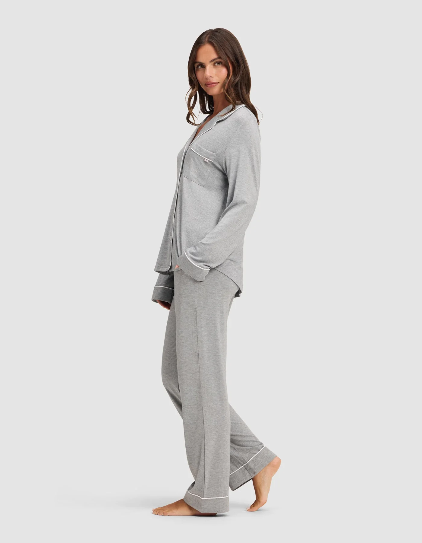 Women's Bamboo Stretch-Knit Long Sleeve Pajama Set - Image 61