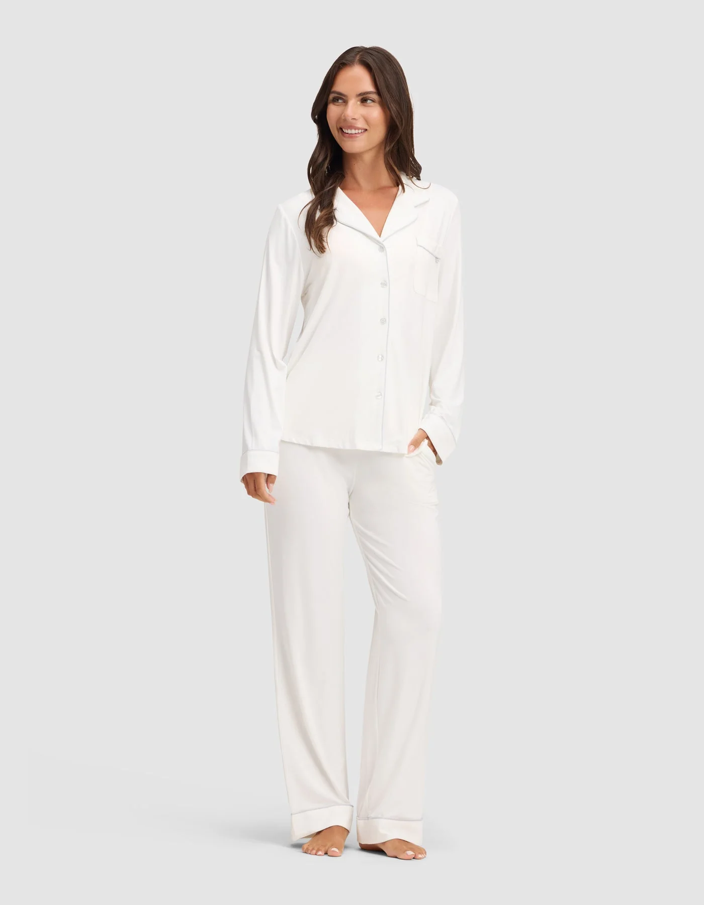 Women's Bamboo Stretch-Knit Long Sleeve Pajama Set - Image 66