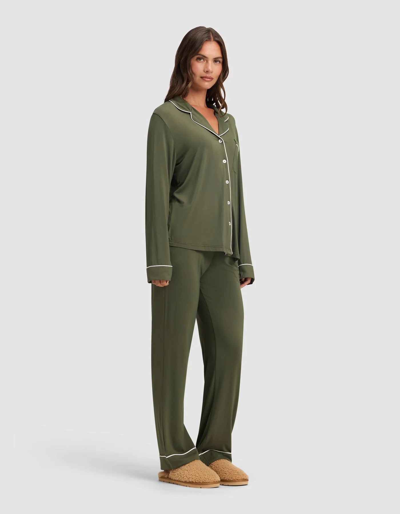 Women's Bamboo Stretch-Knit Long Sleeve Pajama Set - Image 80