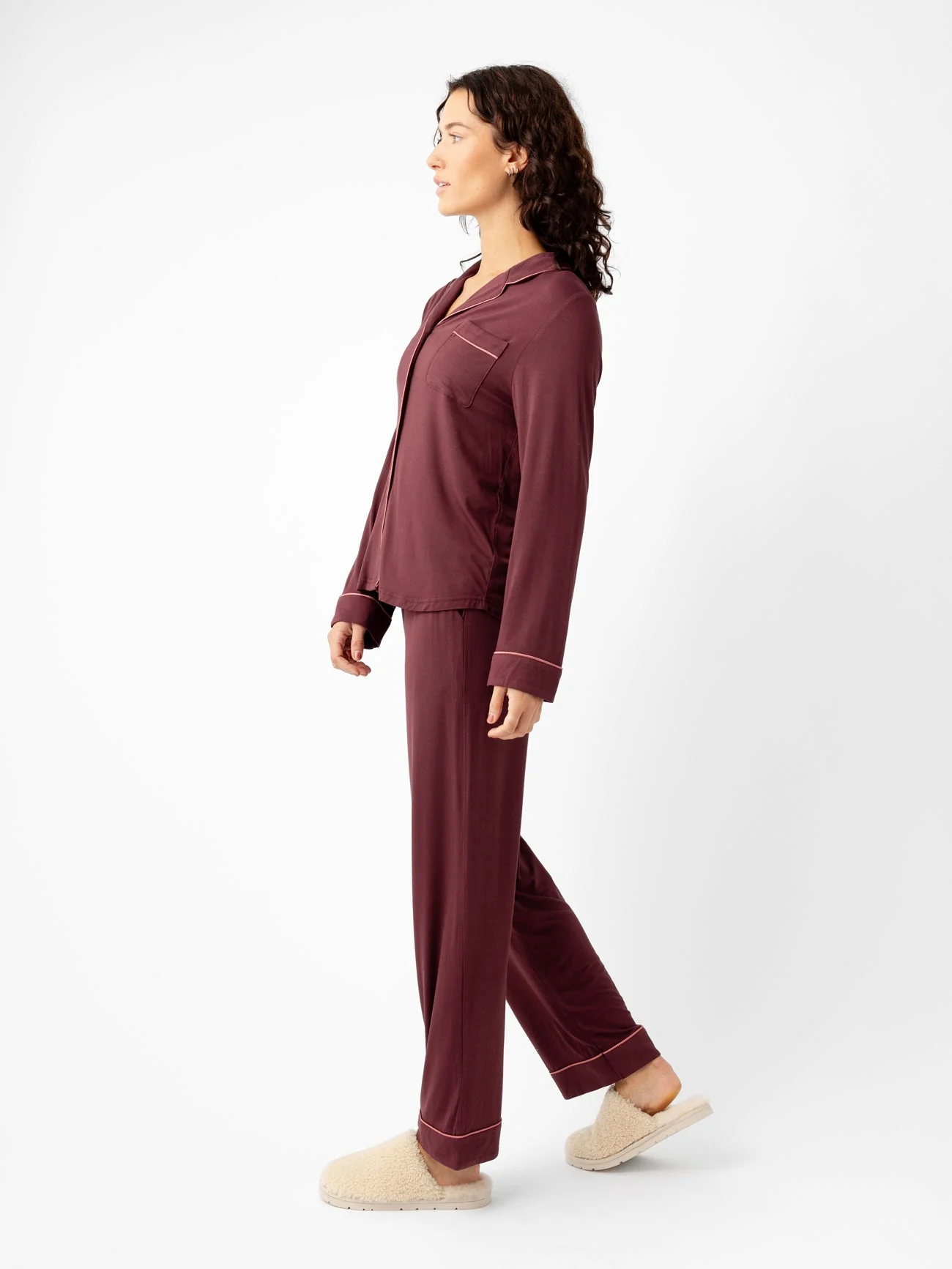 Women's Bamboo Stretch-Knit Long Sleeve Pajama Set - Image 85