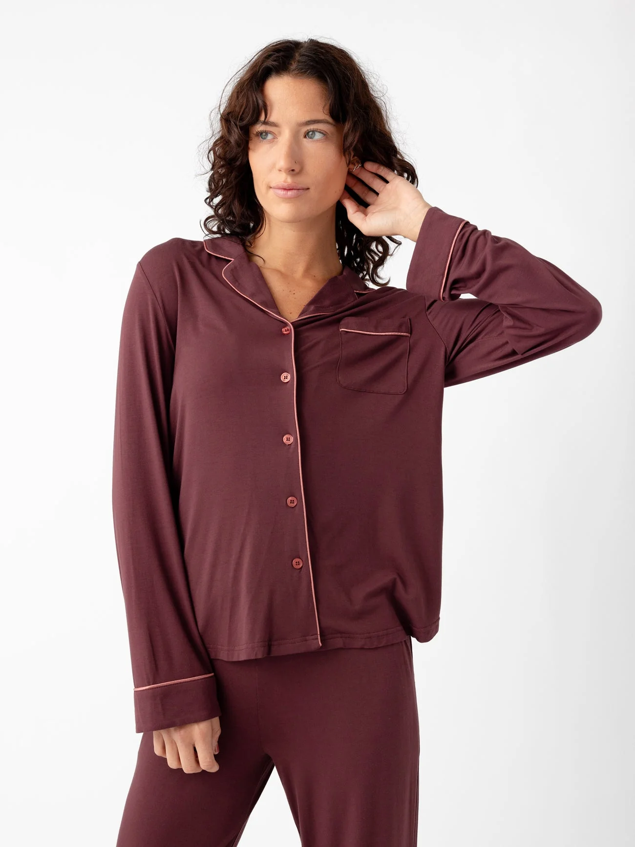 Women's Bamboo Stretch-Knit Long Sleeve Pajama Set - Image 86