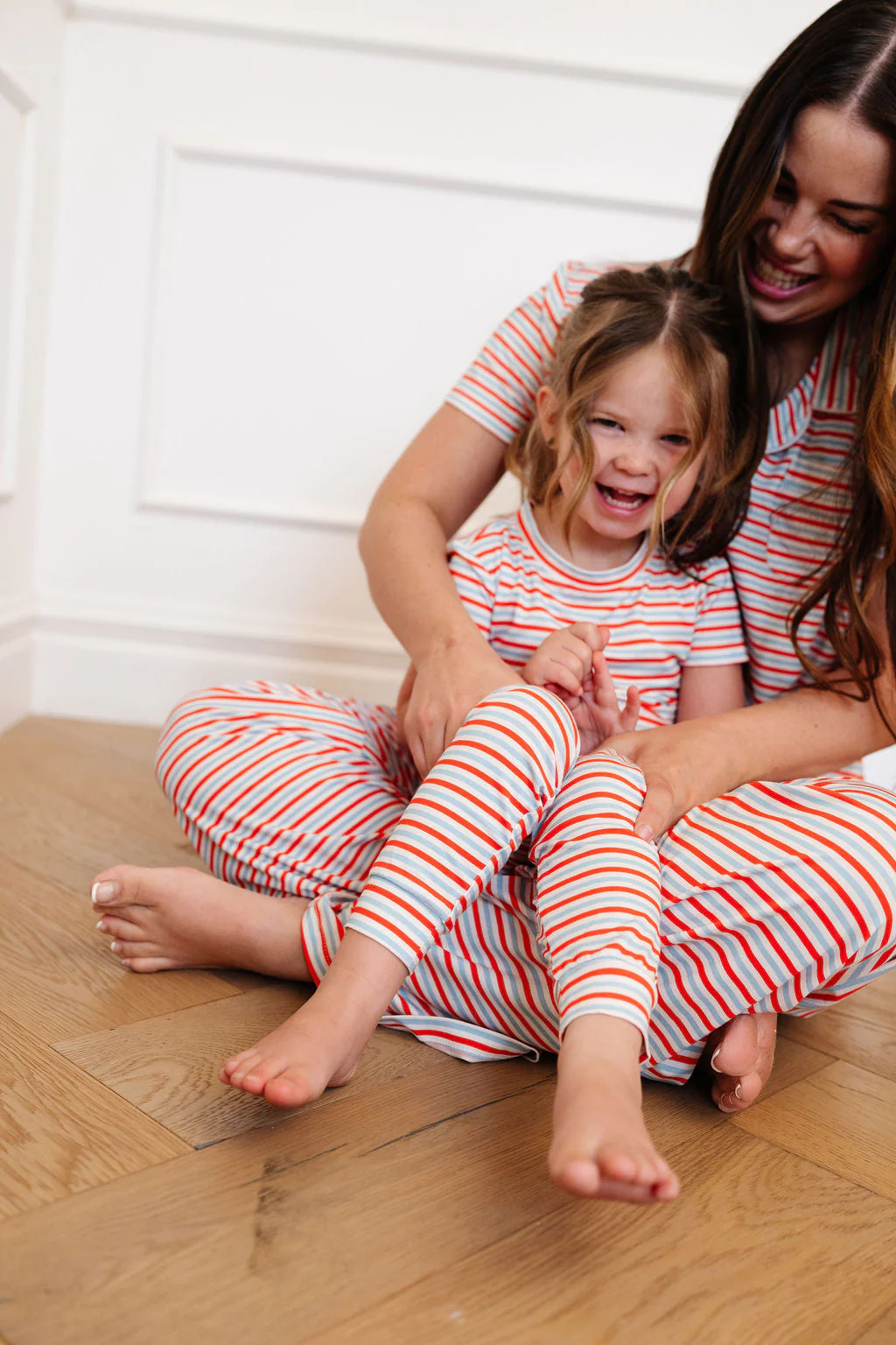 Women's Button Down Set in Harbor Stripe - Image 3