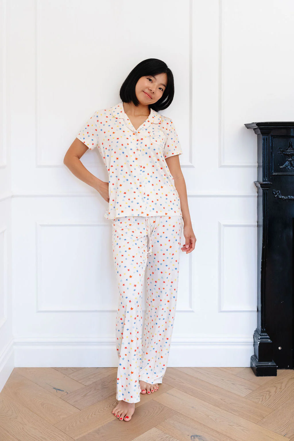 Women's Button Down Set in Stars - Image 3