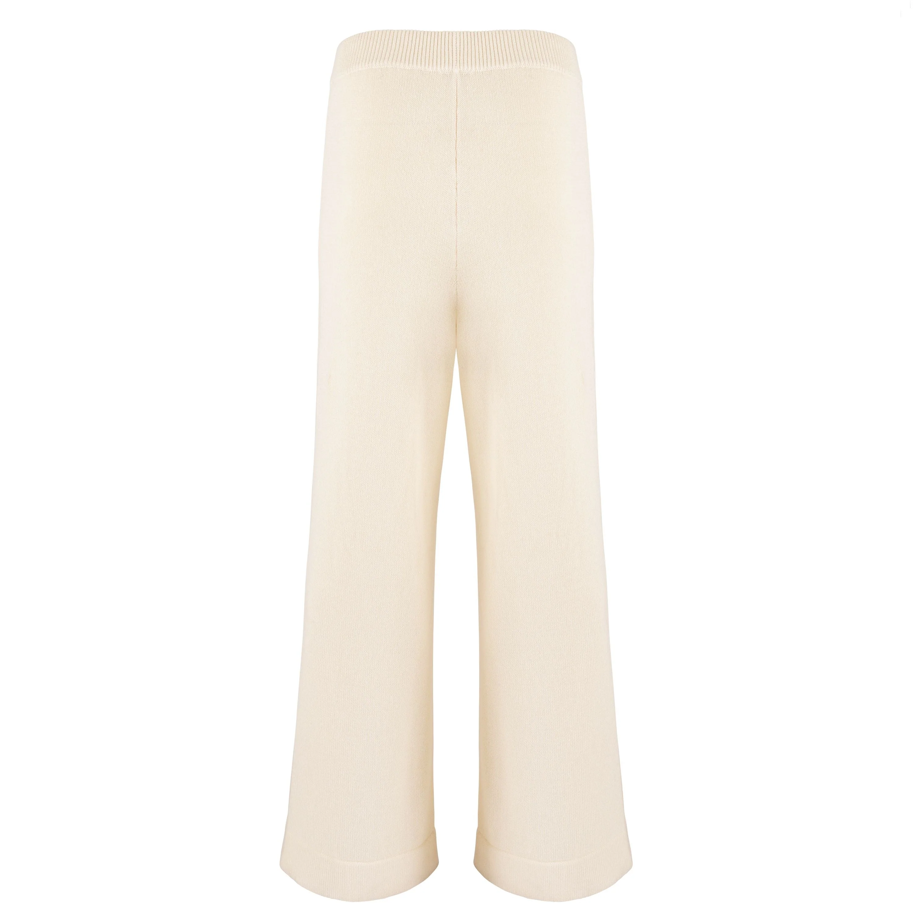 women's cream wide leg knit pant - Image 11